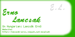 erno lancsak business card